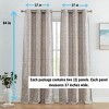HLC.ME Avalon Jacquard Slub Texture - Privacy Curtains Grommet Lightweight Window Curtains Panels, 2 Panels - 3 of 4