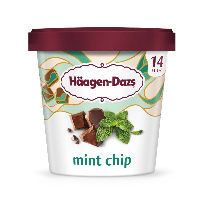 Haagen-Dazs Mint Chip Ice Cream - 14oz, 1 of 9