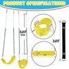 Etokfoks Toddler Swing Set for Outside High Back Full Bucket Seat with 4 Hanging Straps and Hooks for Kids Infants Baby Outdoor - 3 of 4