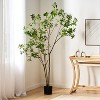 Gulches 210CM (82.7'') Artificial Pieris Tree - Pre-Potted Faux Plant with Flexible Iron Frame, Low-Maintenance Lifelike Greenery - 3 of 4