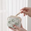 Anna-Kaci Women's Quilted Floral Coin Purse - Small Lightweight Cosmetic Bag with Zipper and Snap Pocket - 2 of 3