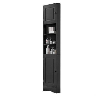 NicBex 66.9 Inch Tall Bathroom Corner Cabinet  with 2 Doors and Open Shelves for Dining Room,Bathroom,Kitchen