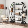 YITAHOME Oval Bookshelf, 5 Tier Etagere Bookcase