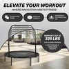 HolaHatha 36 Inch Portable Foldable Mini Trampoline Fitness Rebounder with 5 Level Adjustable Handle, Supports up to 330 Pounds, Black - 3 of 4