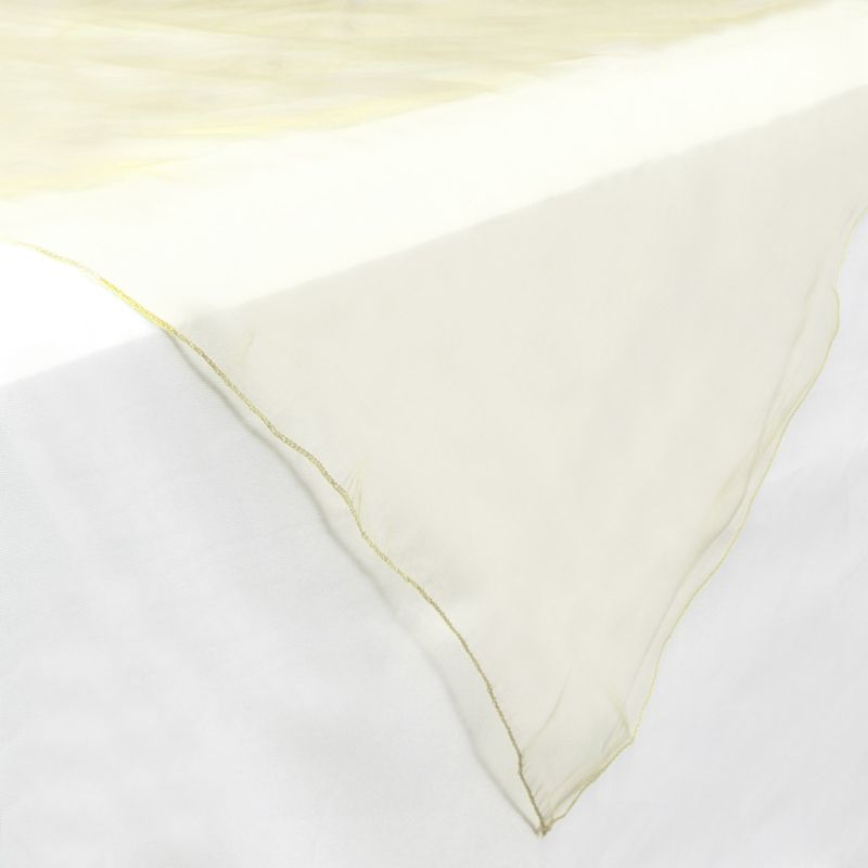 Lann's Linens Square Organza Tablecloth Overlay for Wedding, Banquet, 2 of 4