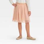 Girls' Embroidered Holiday Skirt - Cat & Jack™ Gold