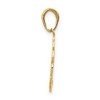 Black Bow Jewelry 14k Yellow Gold 17mm Framed Hummingbird and Flower Pendant - 2 of 4