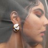 Women's The Dragonfly Stud Earrings - Mustard Yellow:Crimson Red - 4 of 4