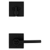 Kwikset Halifax Matte Black Zinc Lever and Single Cylinder Deadbolt - 3 of 4