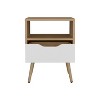 Gulches Transitional 2-Drawer Nightstand Light Gray Finish, Metal Handle Pulls, Anti Tipping Kit, 28"W x17"D x26.5"H - 3 of 4