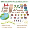110-Piece Wooden Train Set - Compatible Track System for Kids Ages 3-7, Ideal Birthday Gift - 3 of 4