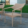 Emma and Oliver Modern All-Weather Patio Dining Chairs with Fade and Weather Resistant PE Rattan and Reinforced Steel Frame - 4 of 4