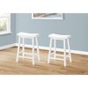 24" Saddle Seat Barstool White - EveryRoom: Solid Wood, Curved Design, Footrest - 2 of 4