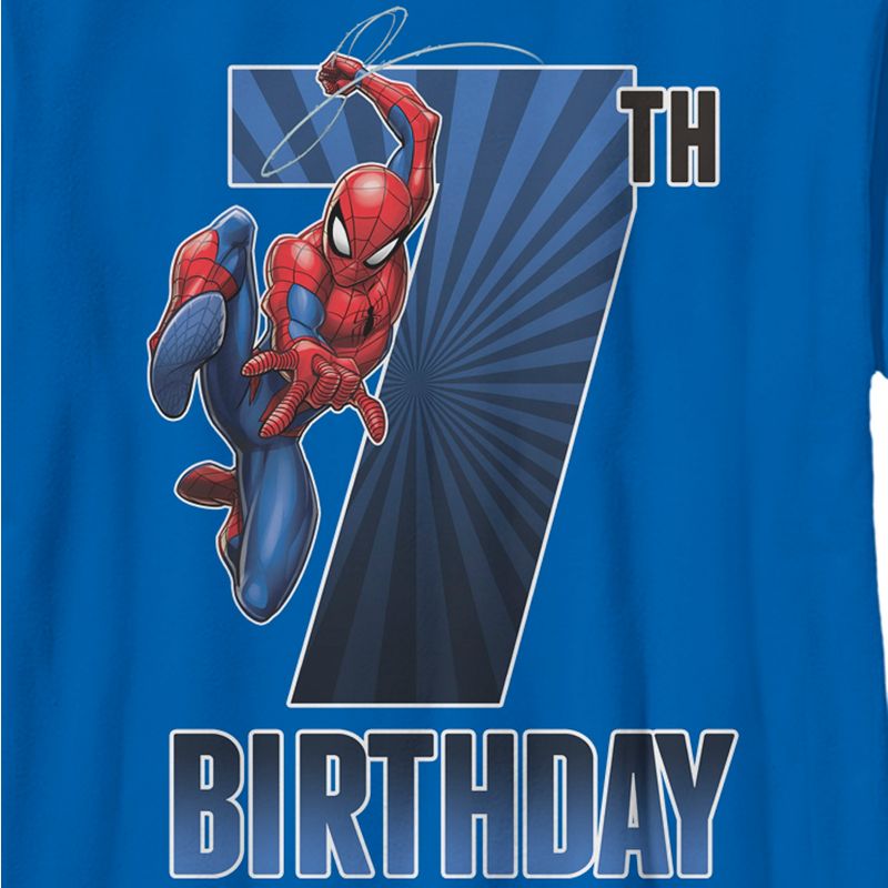 Boy's Marvel Spider-Man 7th Birthday T-Shirt, 2 of 6