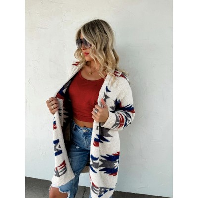 Women's Reversible Aztec Cardigan - BLAKELEY