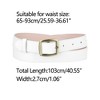 INSPIRE CHIC Womens Belt Faux Leather Waist Solid Color Pin Buckle Belts for Girls Ladies - 3 of 4