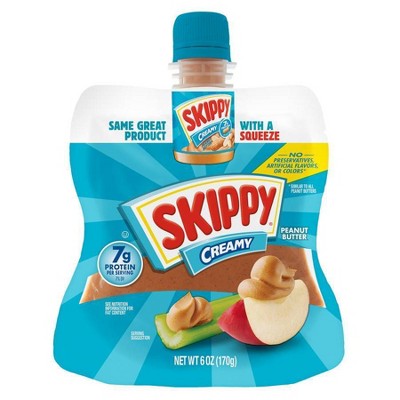 Skippy Regular Creamy Squeeze Pouch - 6oz