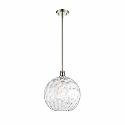 Athens Water Glass - 1 Light Mini Pendant In Industrial Style-15 Inches Tall and 12 Inches Wide