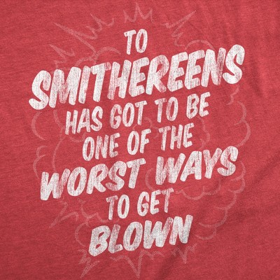 Мужские футболки Crazy Dog T-Shirts, Inc. Mens Funny T Shirts to Smithereens Has Got to Be One of The Worst Ways to Be Blown Tee for Men - Crazy Dog Men's T Shirt Gift for Adults Red S — фото 2
