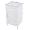 20.3 Inch Storage Space Bathroom Storage Cabinet with Door Shelf-Christopher Knight Home - 2 of 4