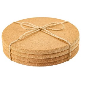Itopfox Cork Trivets for Hot Dishes, Round Hot Pads for Countertops, Pots and Pans, Kitchen Decor, Christmas Ornament, Set of 4 - 1 of 4