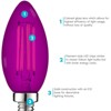 Luxrite E12 LED Filament Purple Light Bulbs, 4.5W 40W Equivalent, Colored Glass Candelabra Bulb, UL Listed, E12 Base  3 Pack - 4 of 4