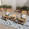 WestinTrends 3-Piece Outdoor Patio Adirondack Rocking Chair with Side Table Set - 2 of 3
