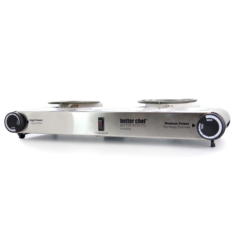 Better Chef IM-302DB Stainless Steel Dual Electric Burner, 3 of 5