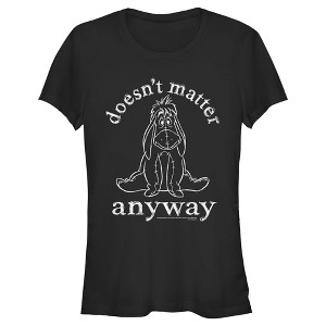 Juniors Womens Winnie the Pooh Eeyore Doesn't Matter Anyway T-Shirt - 1 of 4