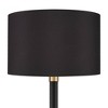 Possini Euro Design Cameron Mid Century Modern 72 1/4" Tall Floor Lamp Warm Gold Matte Black Light Blaster LED Drum Shade for Living Room - 3 of 4