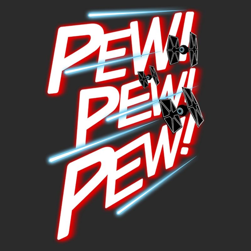 Men's Star Wars TIE Fighter Pew Pew Pew T-Shirt, 2 of 6