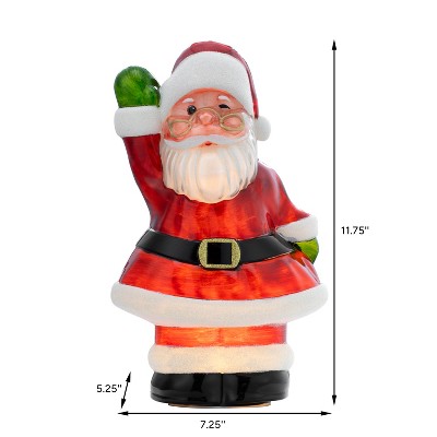 12 in. Vintage Illuminated Mercury Glass Figurine - Santa : Target