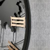 Cesicia 36" Large Black Metal Wall Clock, Modern Silent World Map Wall Clock - 4 of 4