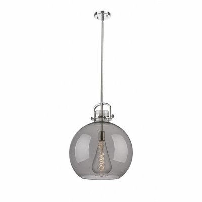 Newton Sphere - 1 Light Stem Hung Pendant In Industrial Style-21.38 Inches Tall and 16 Inches Wide