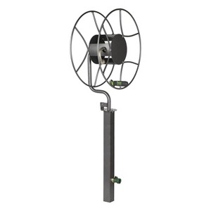 Yard Butler Free Standing Swivel Hose Reel - Water Hose Caddy For Yard or Garden - Freestanding Metal Outdoor Water Pipe Stand - 1 of 4