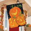 Happy Pumpkin Trio Halloween House Flag o'Lantern 28" x 40" Briarwood Lane - 4 of 4