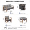Gymojoy 4/6PCS 50000 BTU Gas Firepit Table with Outdoor 3-Seat Sofa Patio Chair Ottoman Set - 2 of 4