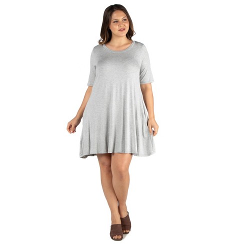 Knee Length Plus Size Dress-heather-3x : Target