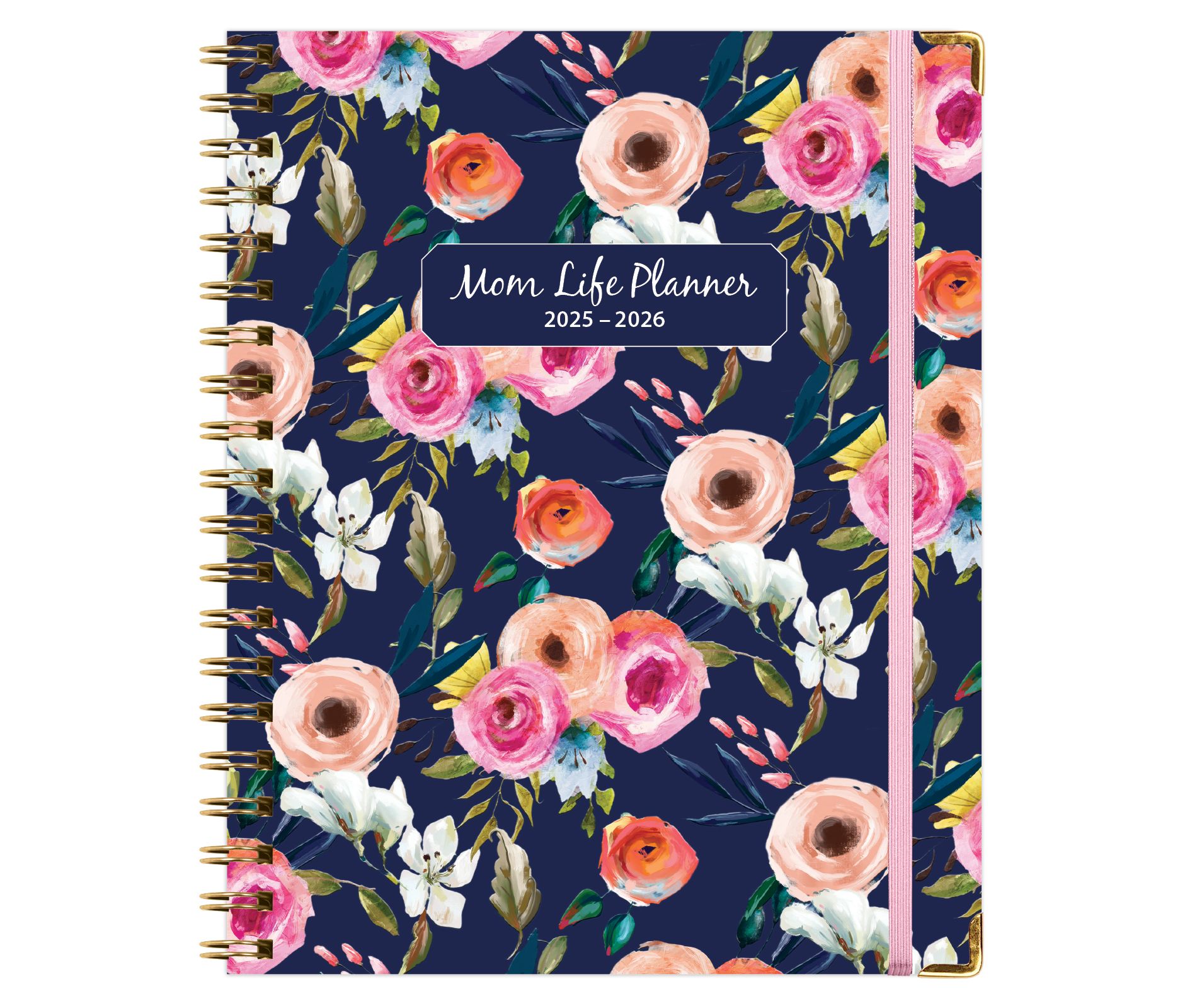 Global Printed Products AY 2025-2026 Mom Planner - 8"x10" (Small Navy Floral)