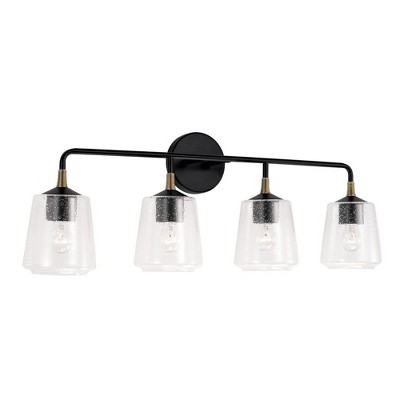 Capital Lighting Amara 4 - Light Vanity in  Matte Black/Brass