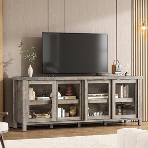 COZONY 62"x23.6" TV Stand for 65 Inch, Entertainment Center, Modern Media Console with Storage Cabinet, 4 Sliding Glass Doors - 1 of 4