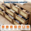 10 Drawer Rattan Dresser, 59" Boho Dresser with Metal Handles, Wood Closet Storage Chest of Drawers for Bedroom, Living Room, Hallway, Entryway - 4 of 4