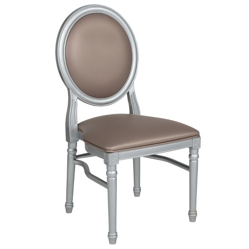 Geometric Round Top Chair Slipcovers for King Louis Chair