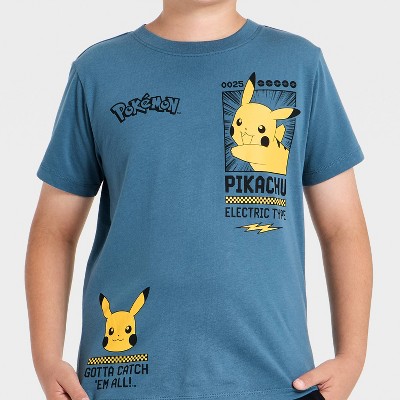 Pokemon Boys' Pokemon Pikachu Short Sleeve Graphic T-Shirt - Blue S — фото 2