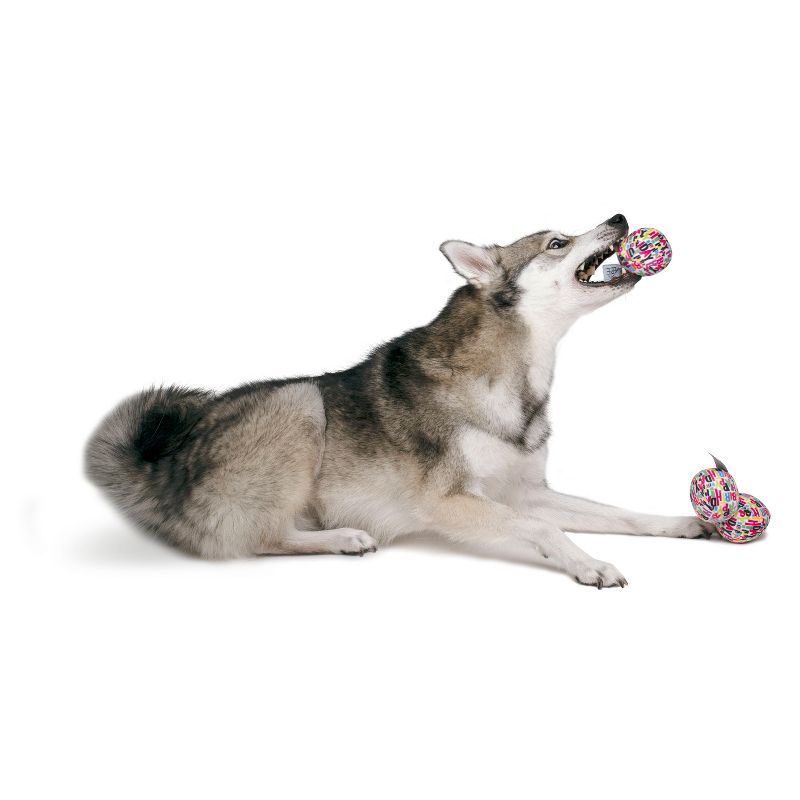 Midlee Plush Birthday Balls Dog Toy- Set of 3, 4 of 10