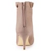 Allegra K Women's Pointed Toe Stiletto Heel Ruffle Ankle Boots - 3 of 4