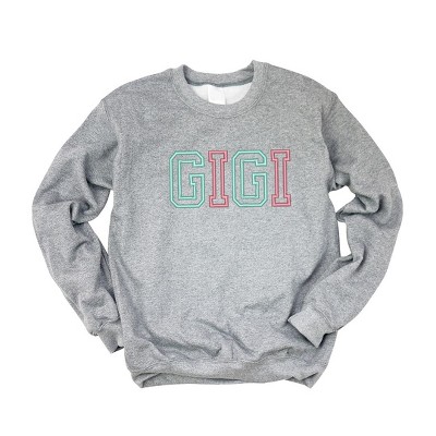 Simply Sage Market Women's Graphic Sweatshirt Embroidered Gigi Outline