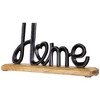 Northlight Metal Home with Heart Sign with Wooden Base - 12" - 3 of 4