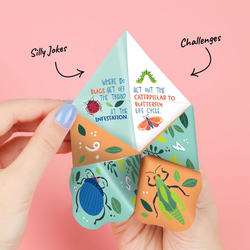 Big Dot of Happiness Buggin' Out - Bugs Birthday Party Cootie Catcher Game - Jokes and Dares Fortune Tellers - Set of 12, 3 of 6