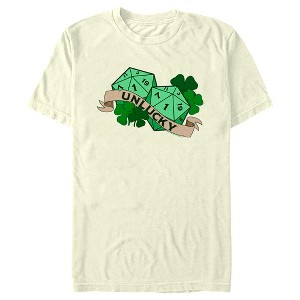Men's Dungeons & Dragons St. Patrick's Day Unlucky Dice T-Shirt - 1 of 4